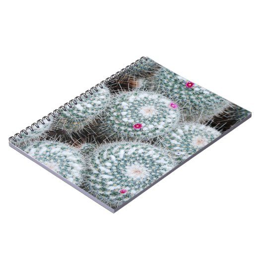 Tiny Pink Flowers Cactus Planten Notitieboek (Linkerzijde)