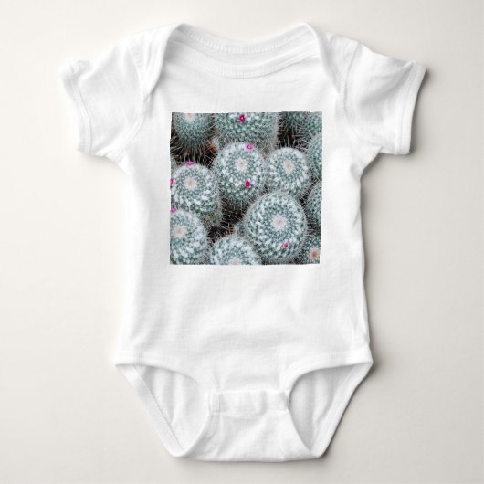 Tiny Pink Flowers Cactus Planten Romper (Voorkant)