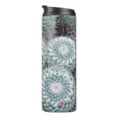 Tiny Pink Flowers Cactus Planten Thermosbeker (Geroteerd rechts)