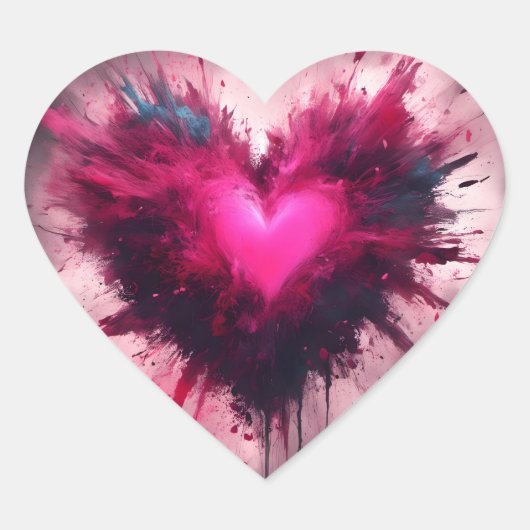 Tiny Pink Heart Hart Sticker (Voorkant)