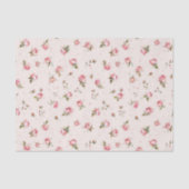  Tiny Pink Roses Pattern Tissuepapier (Voorkant)