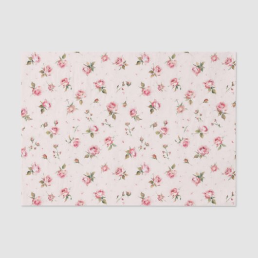 Tiny Pink Roses Pattern Tissuepapier (Voorkant)