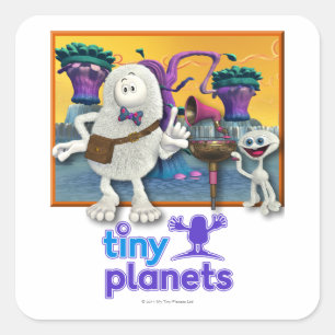 Tiny Planets Jammin''' sessie Vierkante Sticker