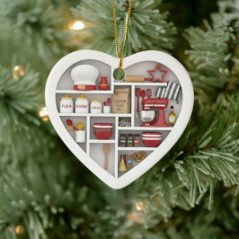 Tiny Planken: Bakeditie 2D print Liefde voor Bakke Keramisch Ornament