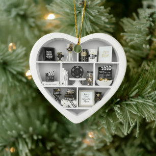 Tiny Planken Film Fan editie 2Dprint Hart Keramisch Ornament