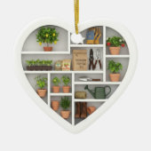 Tiny Plankjes: Tuinieren editie (grafische afdruk) Keramisch Ornament (Voorkant)