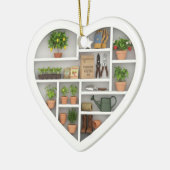 Tiny Plankjes: Tuinieren editie (grafische afdruk) Keramisch Ornament (Links)