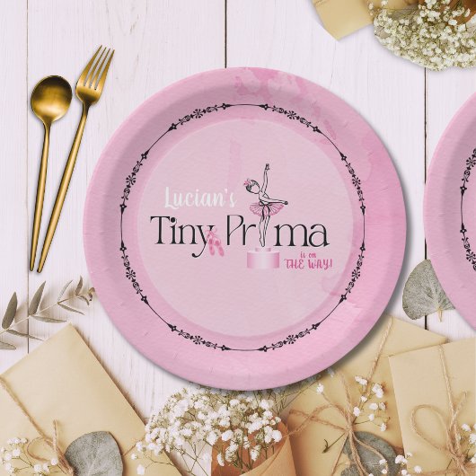 Tiny Prima Is On The Way Paper Plates Papieren Bordje