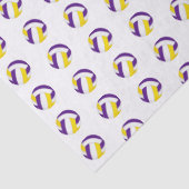 tiny purple gold volleyballs pattern tissuepapier (Detail)