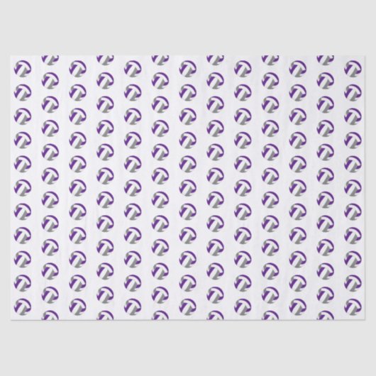 tiny purple gray volleyballs pattern tissuepapier (Voorkant)