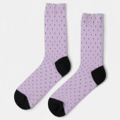 Tiny Purple Polka-Dots Pattern on Light Purple Sokken (Links)