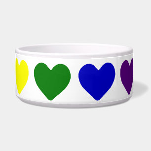 Tiny Rainbow Hearts Voerbakje