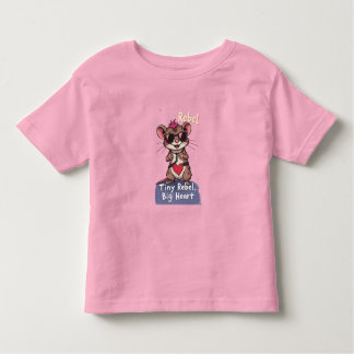 Tiny Rebel Big Heart – Cute Punk Mouse Kinder Shirts
