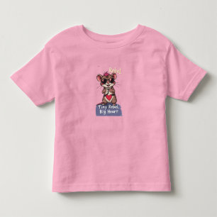 Tiny Rebel Big Heart – Schattige Punk Muis Kinder Shirts