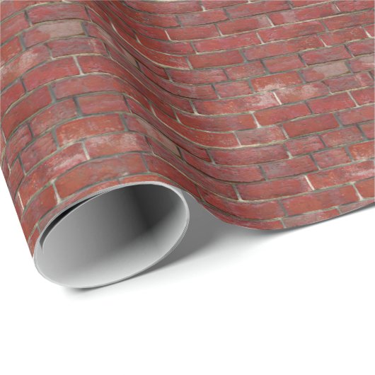 Tiny Red Brick Urban Cadeaupapier (Rol Hoek)