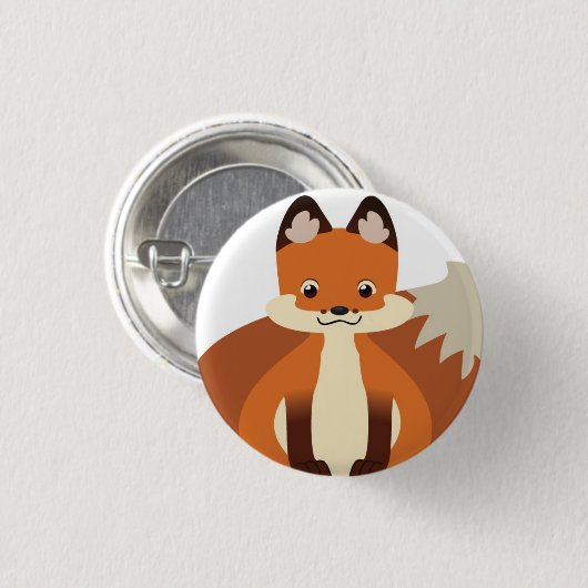 Tiny Red Fox Button (Voorkant /achterkant)