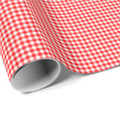 Tiny Red Gingham Cadeaupapier (Rol Hoek)