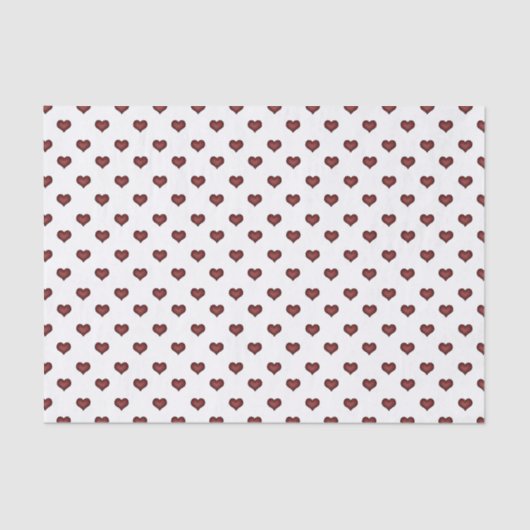 Tiny Red Hearts Patroon Tissuepapier (Voorkant)