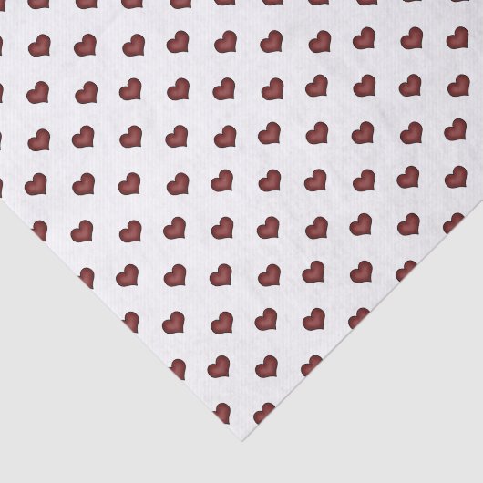 Tiny Red Hearts Patroon Tissuepapier (Detail)