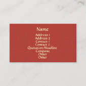 Tiny Red Hearts Pattern Visitekaartje (Voorkant)