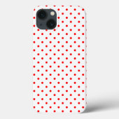 Tiny Red Polka Dot Pattern Case-Mate iPhone Case (Achterkant)