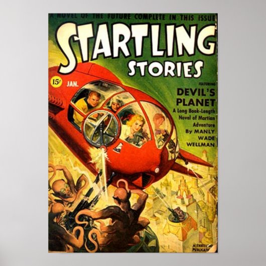 Tiny Red Spaceship Poster (Voorkant)