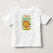 Tiny Roar Cartoon Lion Cub Kinderen T-shirt (Voorkant)