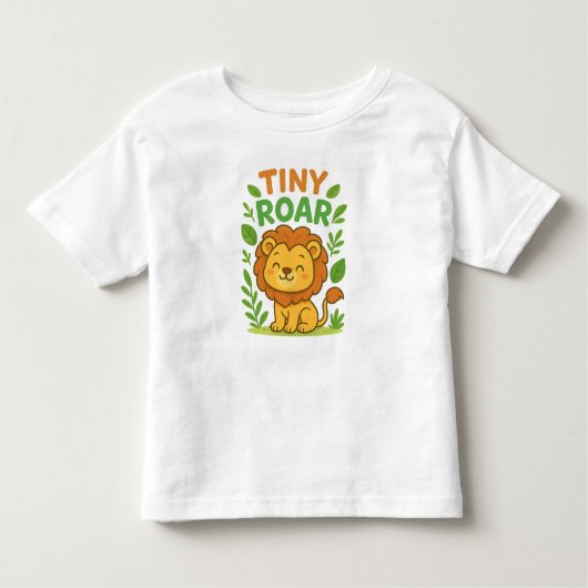 Tiny Roar Cartoon Lion Cub Kinderen T-shirt (Voorkant)