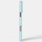 Tiny Robin Egg Blue Gingham Handtekening Case-Mate iPhone Case (Achterkant / Rechts)