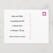 Tiny Roze Cirkels Save the Date Postkaart Sjabloon (Achterkant)