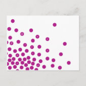 Tiny Roze Cirkels Save the Date Postkaart Sjabloon (Voorkant)