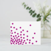 Tiny Roze Cirkels Save the Date Postkaart Sjabloon (Staand voorkant)