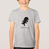 Tiny Running Ninja in opleiding Tri-Blend Shirt (Voorkant)
