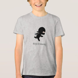 Tiny Running Ninja in opleiding Tri-Blend Shirt