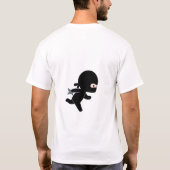 Tiny Running Ninja op Heart Tri-Blend Shirt (Achterkant)