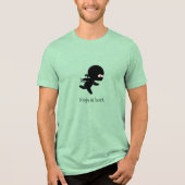 Tiny Running Ninja op Heart Tri-Blend Shirt (Voorkant)