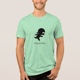 Tiny Running Ninja op Heart Tri-Blend Shirt