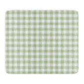 Tiny Sage and White Gingham Snijplank (Voorkant)