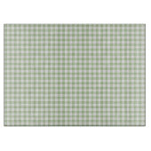 Tiny Sage and White Gingham Snijplank (Voorkant)