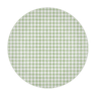 Tiny Sage and White Gingham Snijplank