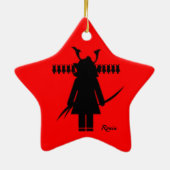 Tiny Samurai Keramisch Ornament (Achterkant)
