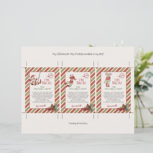 Tiny Santa and Elf Letters DIY (Staand voorkant)