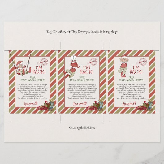 Tiny Santa and Elf Letters DIY (Voorkant)