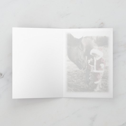 Tiny Santa Feestdagen Kaart (Binnen)