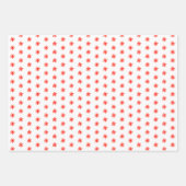 Tiny Scribled Daisies Grid Whimsical Rood Roze Set Inpakpapier Vel (Voorkant 2)