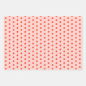 Tiny Scribled Daisies Rustieke grillige rode roze Inpakpapier Vel (Voorkant 3)