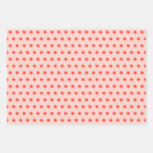 Tiny Scribled Daisies Rustieke grillige rode roze Inpakpapier Vel (Voorkant)