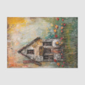 TINY SHABBY COUNTRY HOUSE GEMENGDE MEDIA DECOUPAGE TISSUEPAPIER (Voorkant)