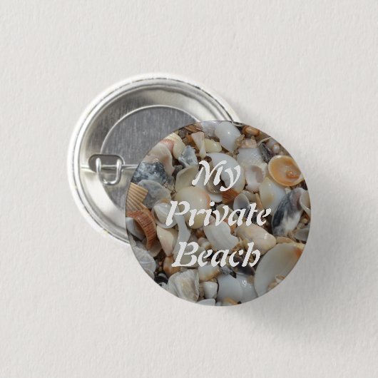 Tiny Shells Beach Sand Ronde Button 3,2 Cm (Voorkant /achterkant)