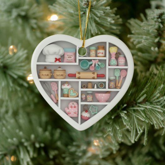 Tiny Shelves: Baker Edition graphic print Baking Keramisch Ornament (Boom)